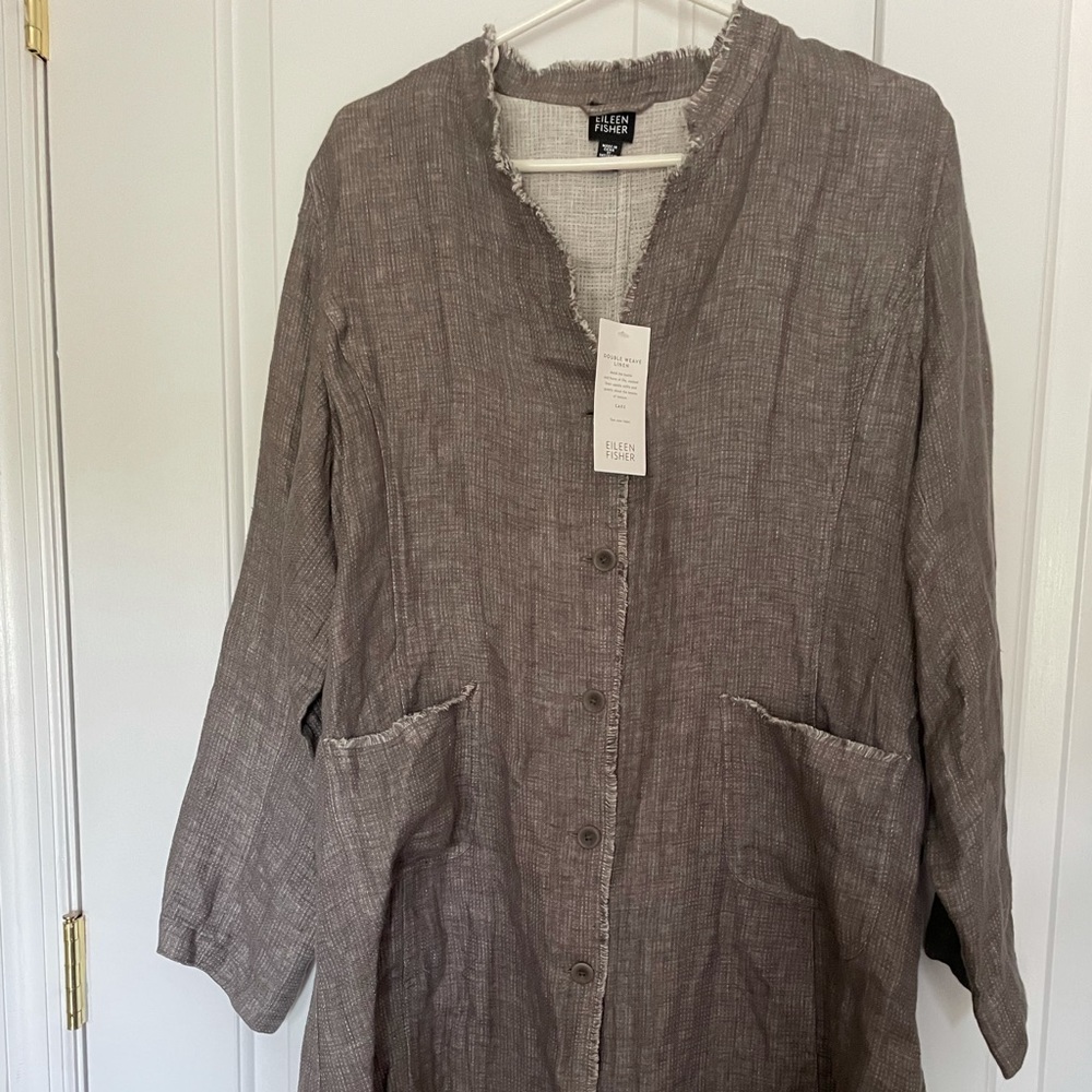 NWT  100% Linen jacket by Eilene Fisher jacket